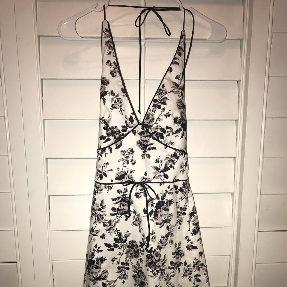 White House black market house rose halter dress